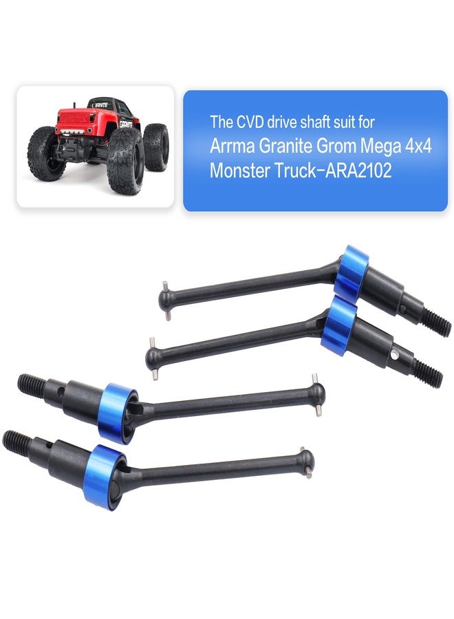 Raflot Steel CVD Drive Shaft Front Rear CVD Driveshaft with Aluminum 7075 Wheel Hex Upgrade Parts for Arrma 1/18 Granite Grom Typhon Grom Mega 380 Upgrade Parts - Image 4